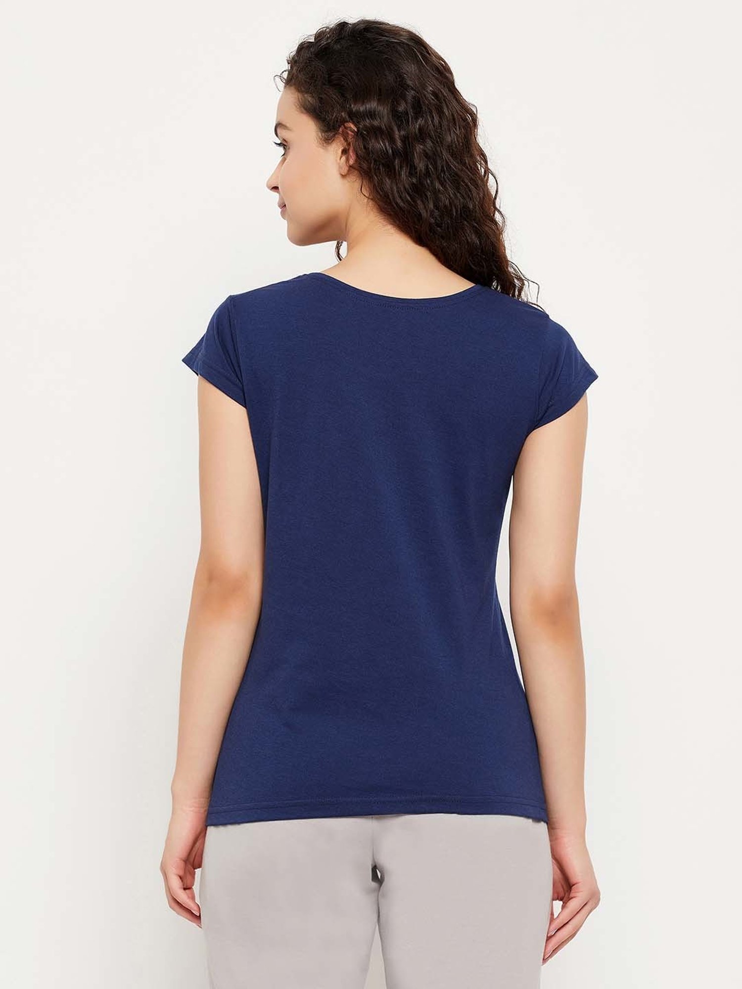 Clovia Blue T-Shirt