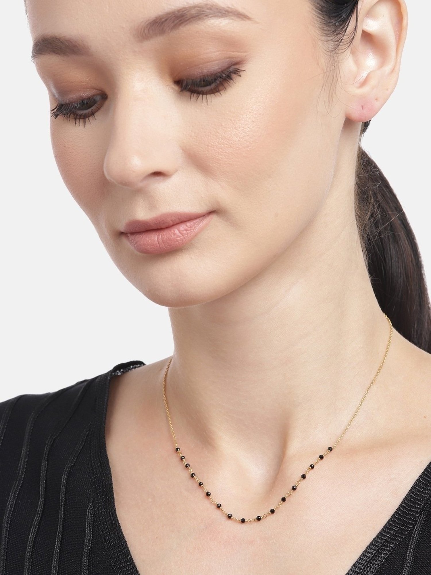 Zavya 925 Sterling Silver Rhapsody Beaded Princess Mangalsutra For Women