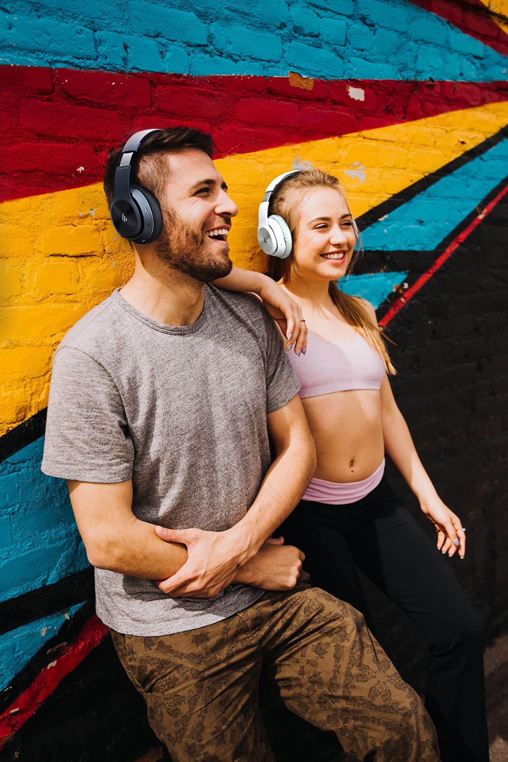 Edifier W828NB Wireless Bluetooth Headphones - Ergonomic, Active Noise Canceling (ANC) - White