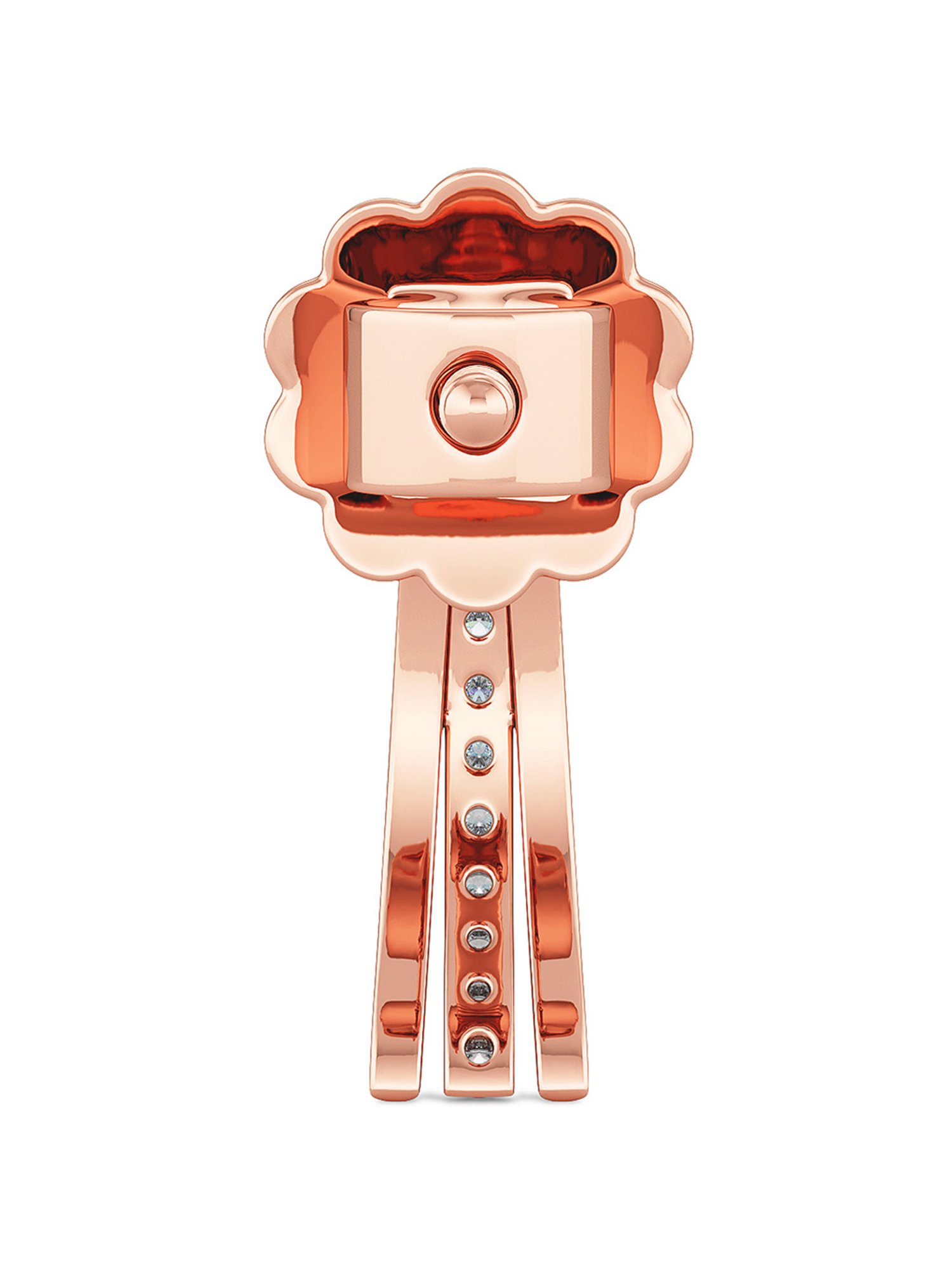 Joyalukkas 18k Rose Gold & Diamond Hoop Earrings