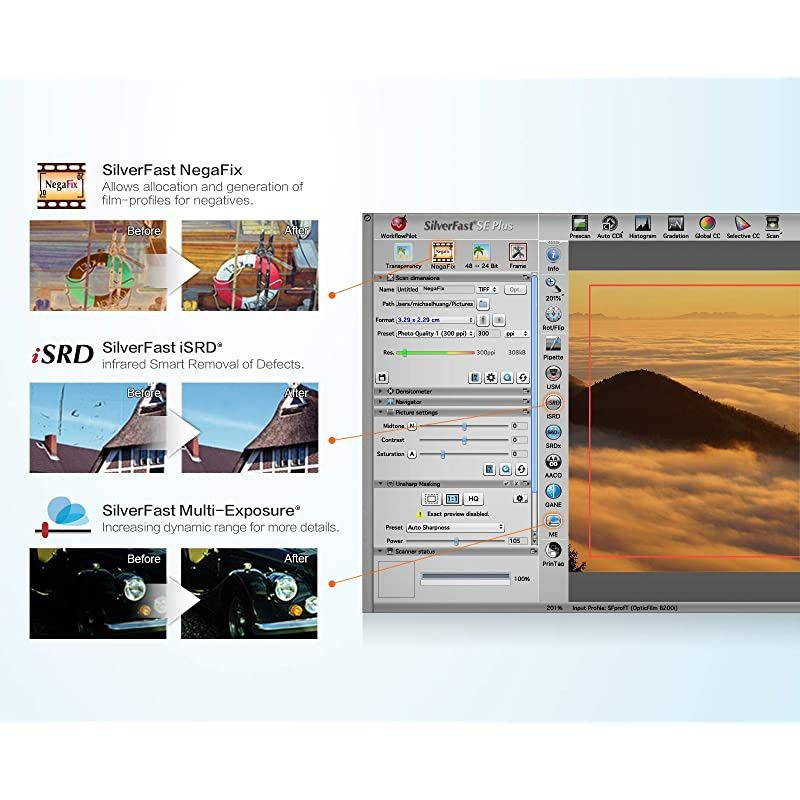 Titan 8in1 20MP High Resolution Film to Digital Converter with 43quot Screen and HDMI output Worldwide Voltage 110V240V AC Adapter Plus 3  Slide Trays Bundle