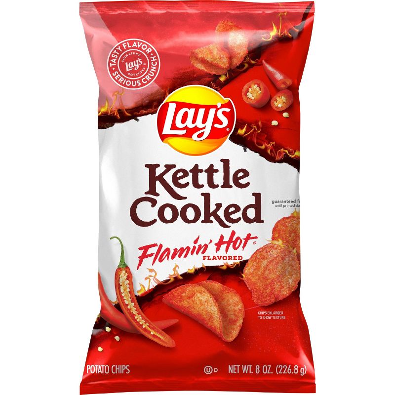 Lays Kettle Cooked Flamin Hot 8oz