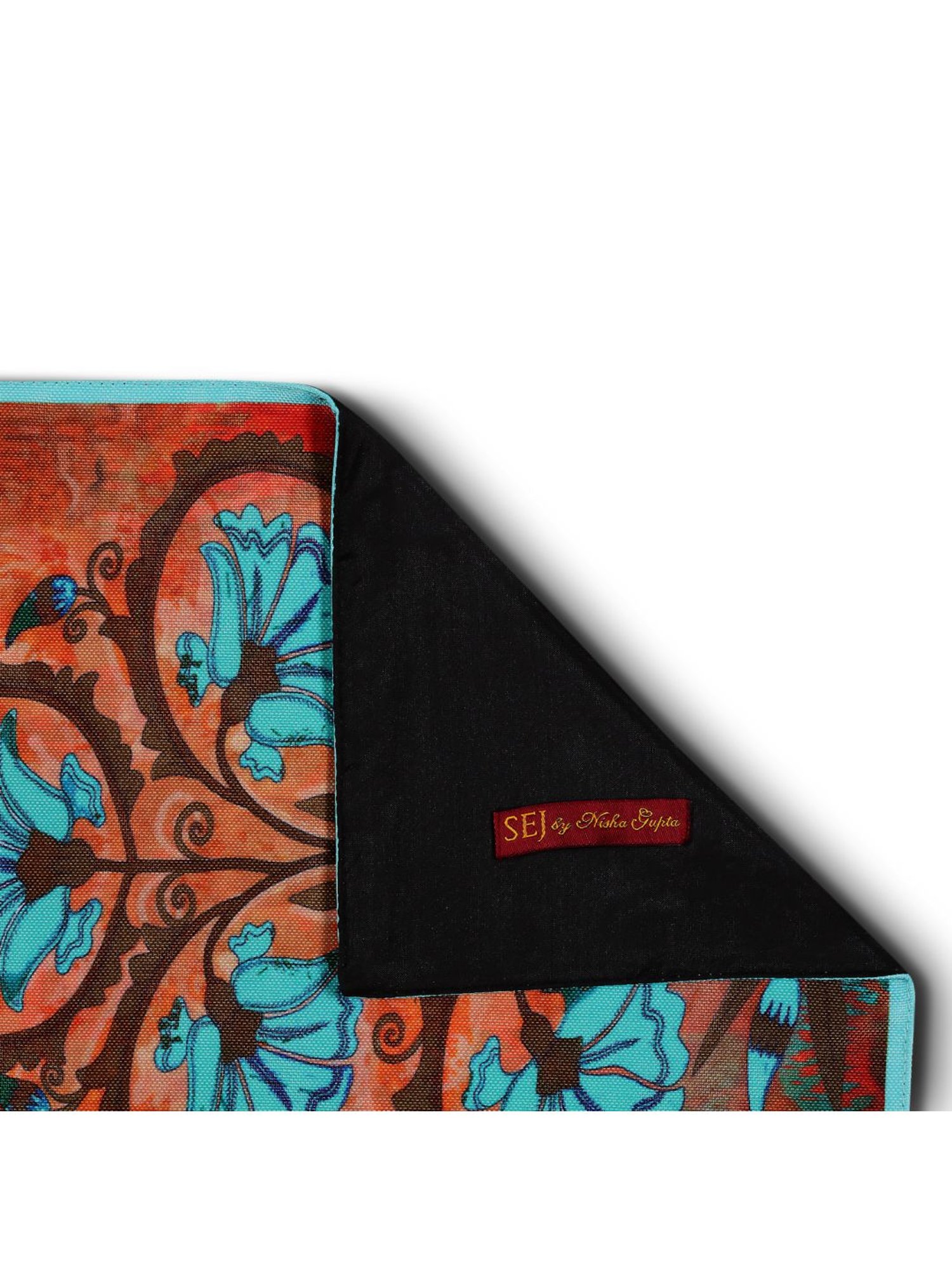 SEJ by Nisha Gupta Brown & Blue Placemats - Set of 6