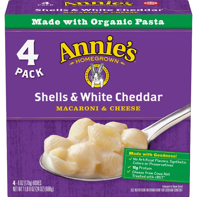 Annie's Shells & White Cheddar Macaroni & Cheese 4pk - 24oz