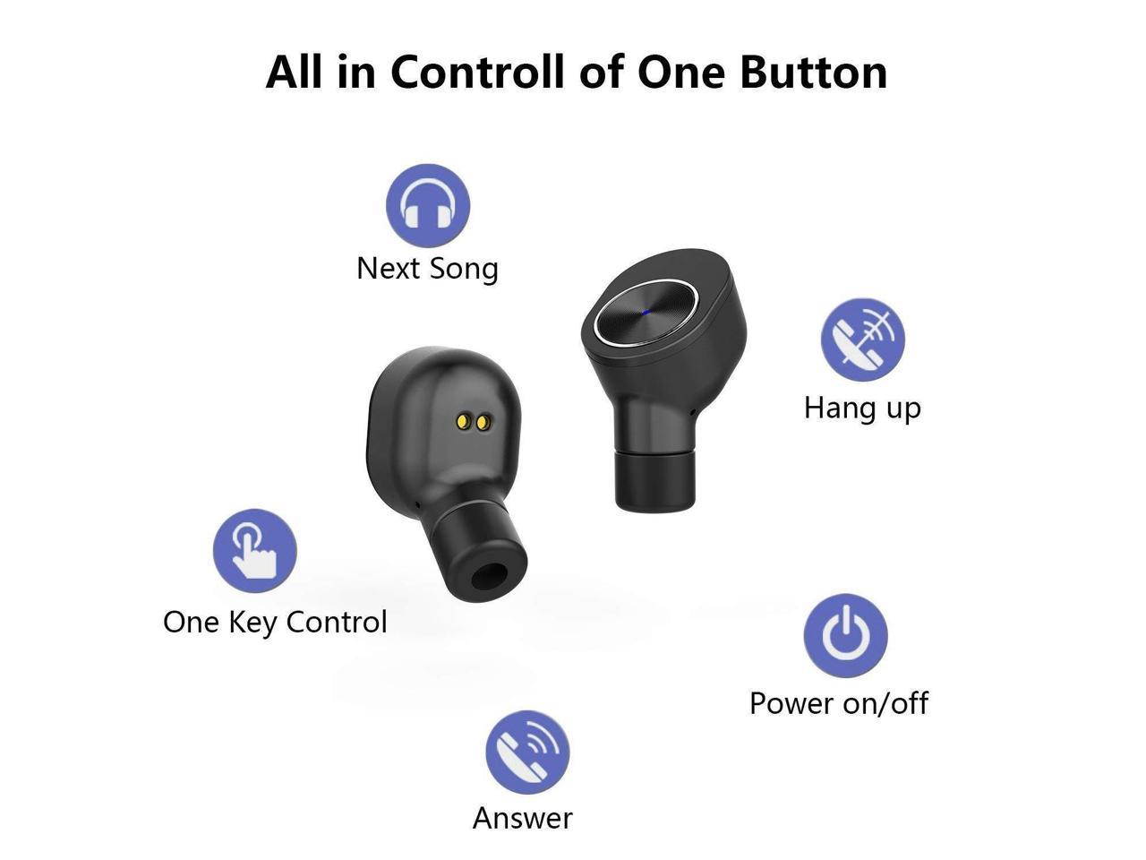 TWS Best True Wireless Bluetooth Earbuds Sweatproof Stereo Sport Headsets Hight Quality Headphone Premium Sound with Charging Case For Apple Iphone Samsung LG and Other Phone