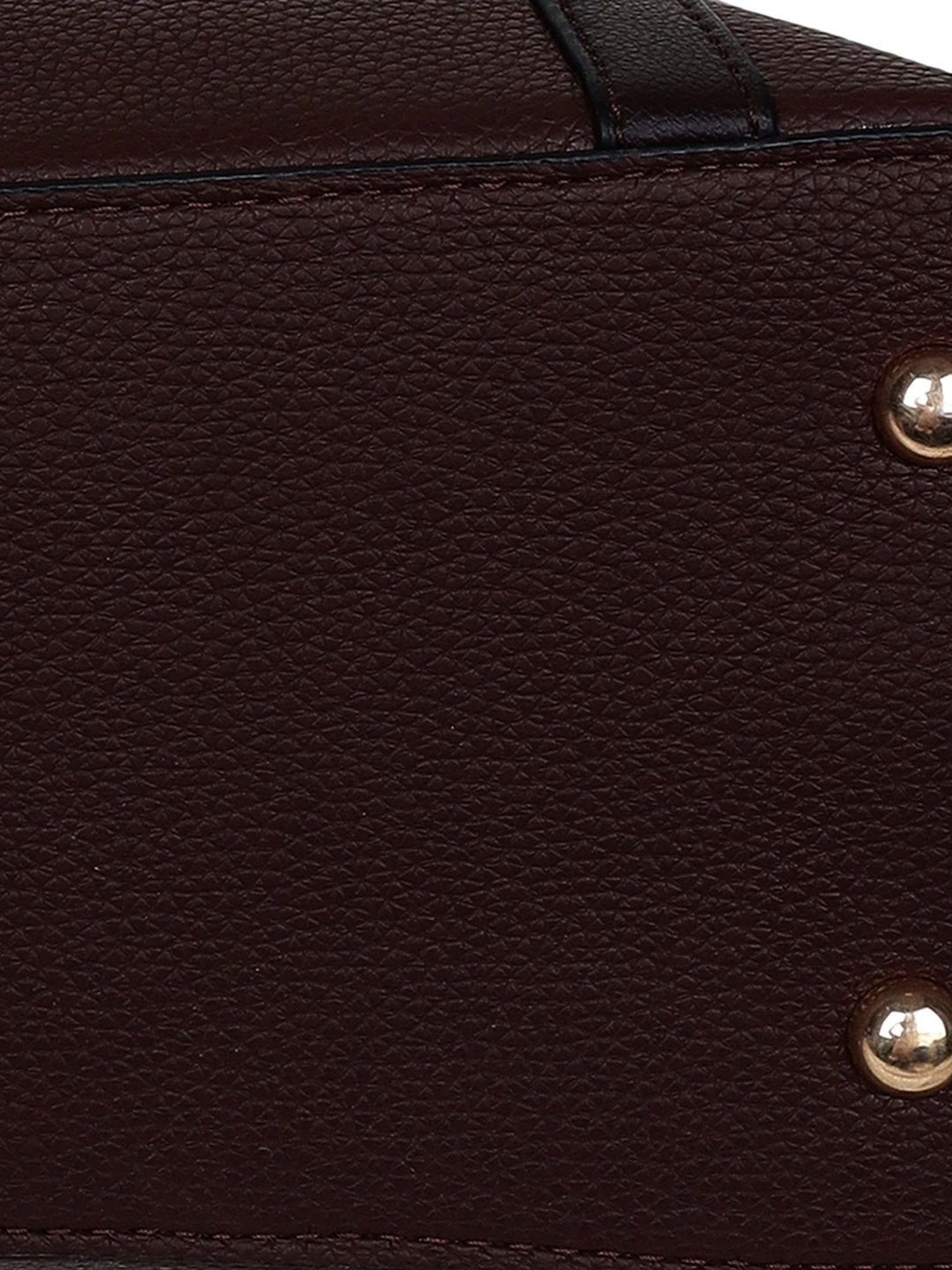 Carlton London Brown Solid Large Tote Handbag