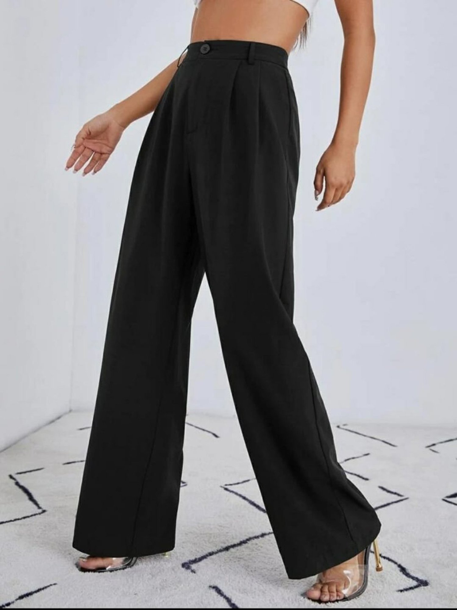 Broadstar Black Relaxed Fit Trousers
