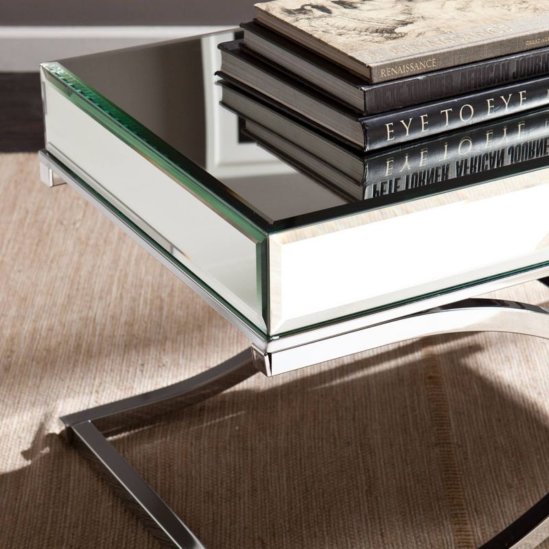 Lillian Cocktail Table Chrome/Mirror - Aiden Lane