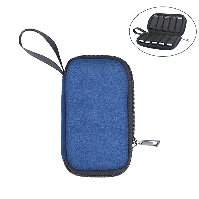 Storage Bag for USB Flash Drive  Flash Drive Case Electronic Accessories Organizer Holder for USB Flash/DriveThumb Drives/Pen Drives/Jump Drives (Blue)