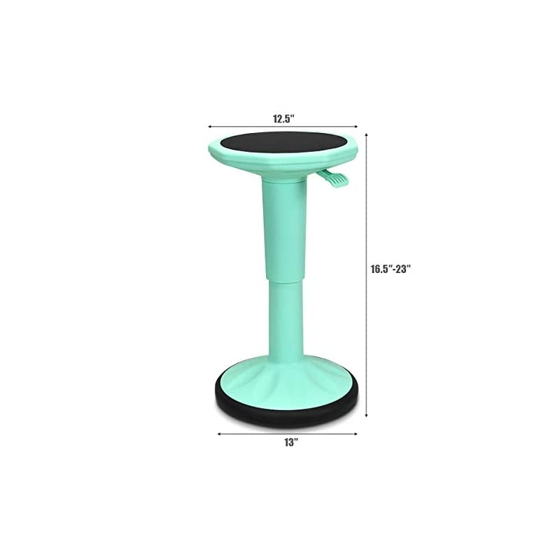 Wobble Chair Adjustable-Height 23 Inch Active Learning Stool Sitting Balance Chair for Office Stand Up Desk (Green)