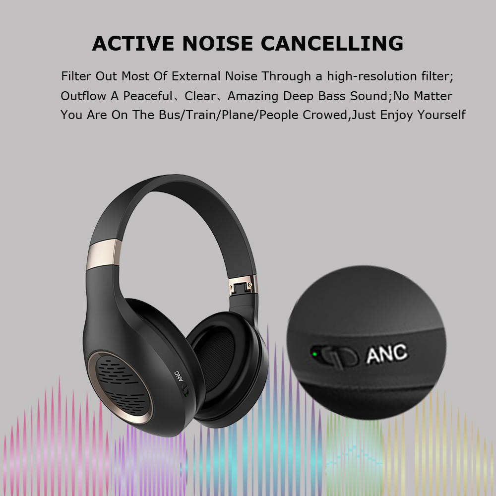 Premium Quality Hifi ANC Audio Sans Fil Casque Headsets Noise Cancelling Over Ear Wireless Bluetooth Headphones Head Phones