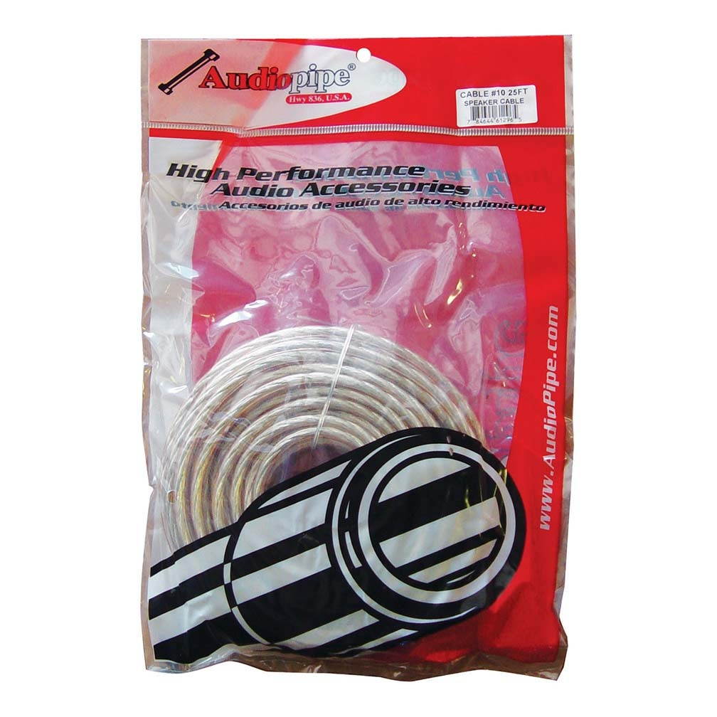 New Audiopipe Cable1025 10 Ga 25' Spool Car Audio Speaker Cable 10 Gauge