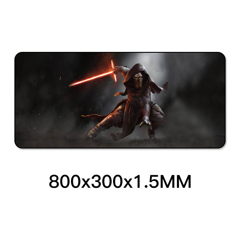 HISPETECH Star Wars Mouse Pad 800x300mm Large Mouse Pad Locking Edge Nature Rubber Computer Gaming Mousepad XL for PC Laptop Desktop