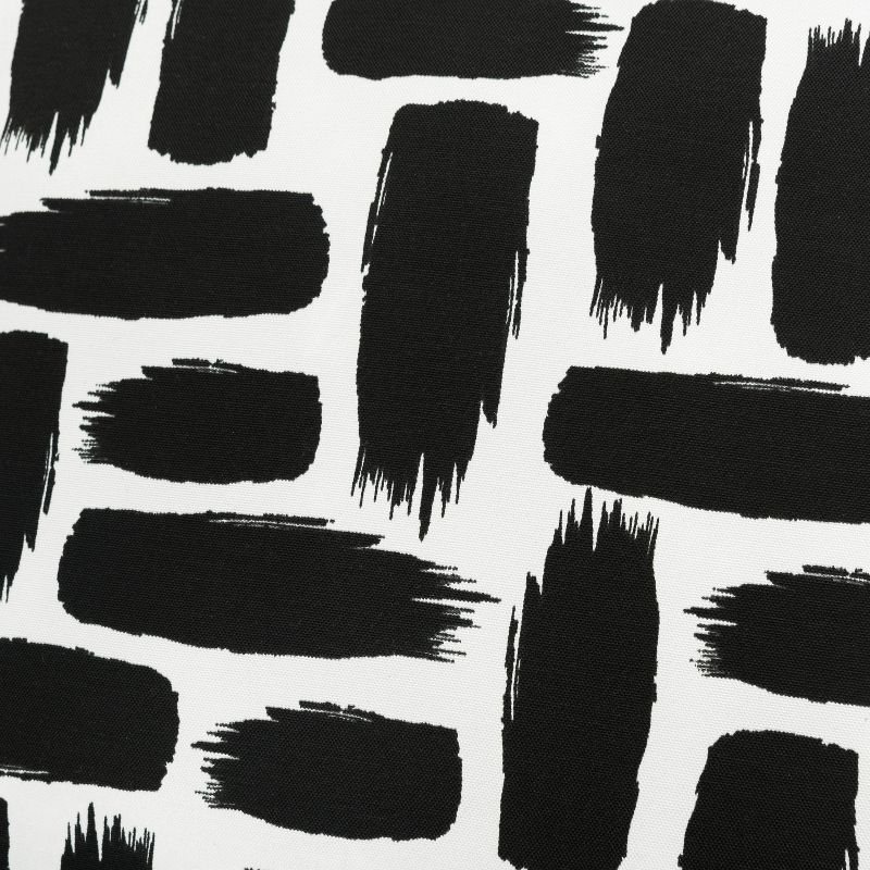 22"x22" Oversize Poly-Filled Striped Indoor/Outdoor Square Throw Pillow Black - Rizzy Home