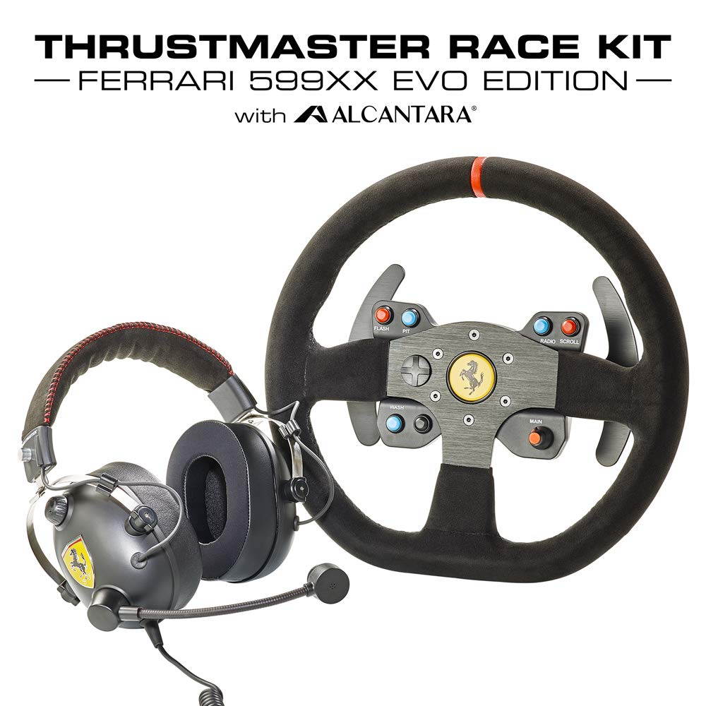 ThrustMaster Ferrari Alcantara Race Bundle (PS4, XOne & Windows) Headphones and Wheel