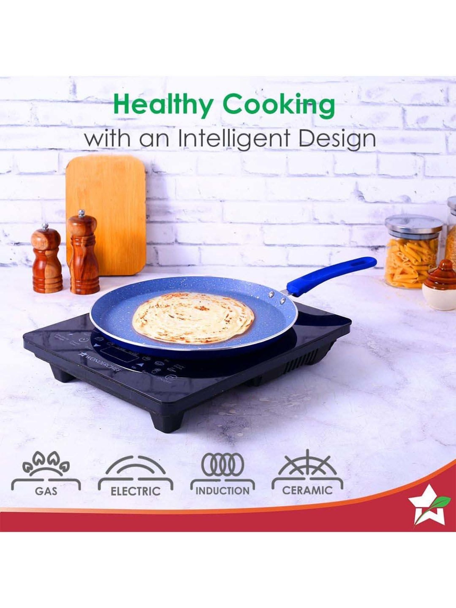 Wonderchef Royal Velvet Induction Bottom Non-Stick 5 Pcs Cookware Set