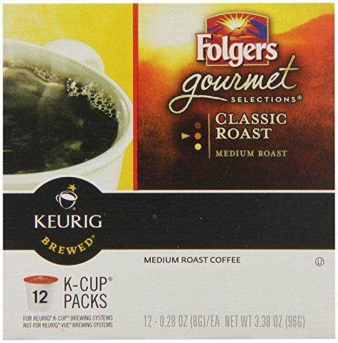 Folgers Gourmet Selections Coffee Classic Roast K-Cup Packs, 12-Count (Pack of 6