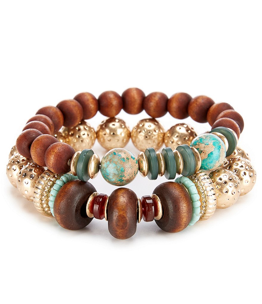 Southern Living Mixed Media Bracelet Set of 2