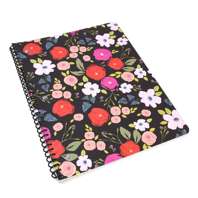 Spiral Notebook 1 Subject Wide Ruled Pansies - Gartner Studios