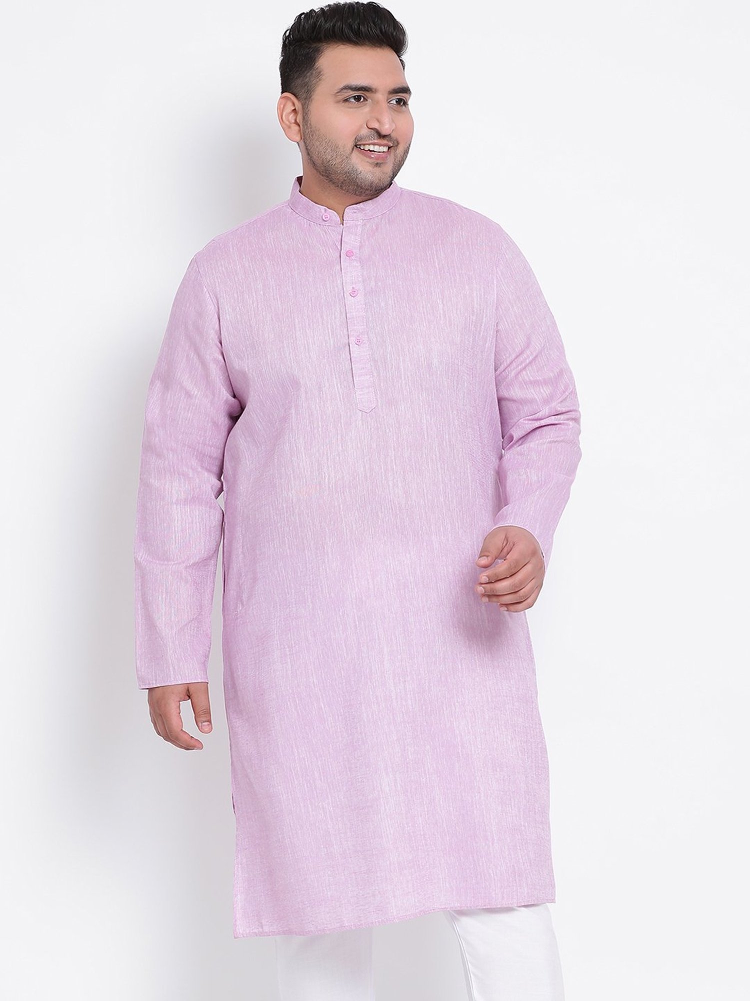 Manthan Red Full Sleeves Solid Kurta