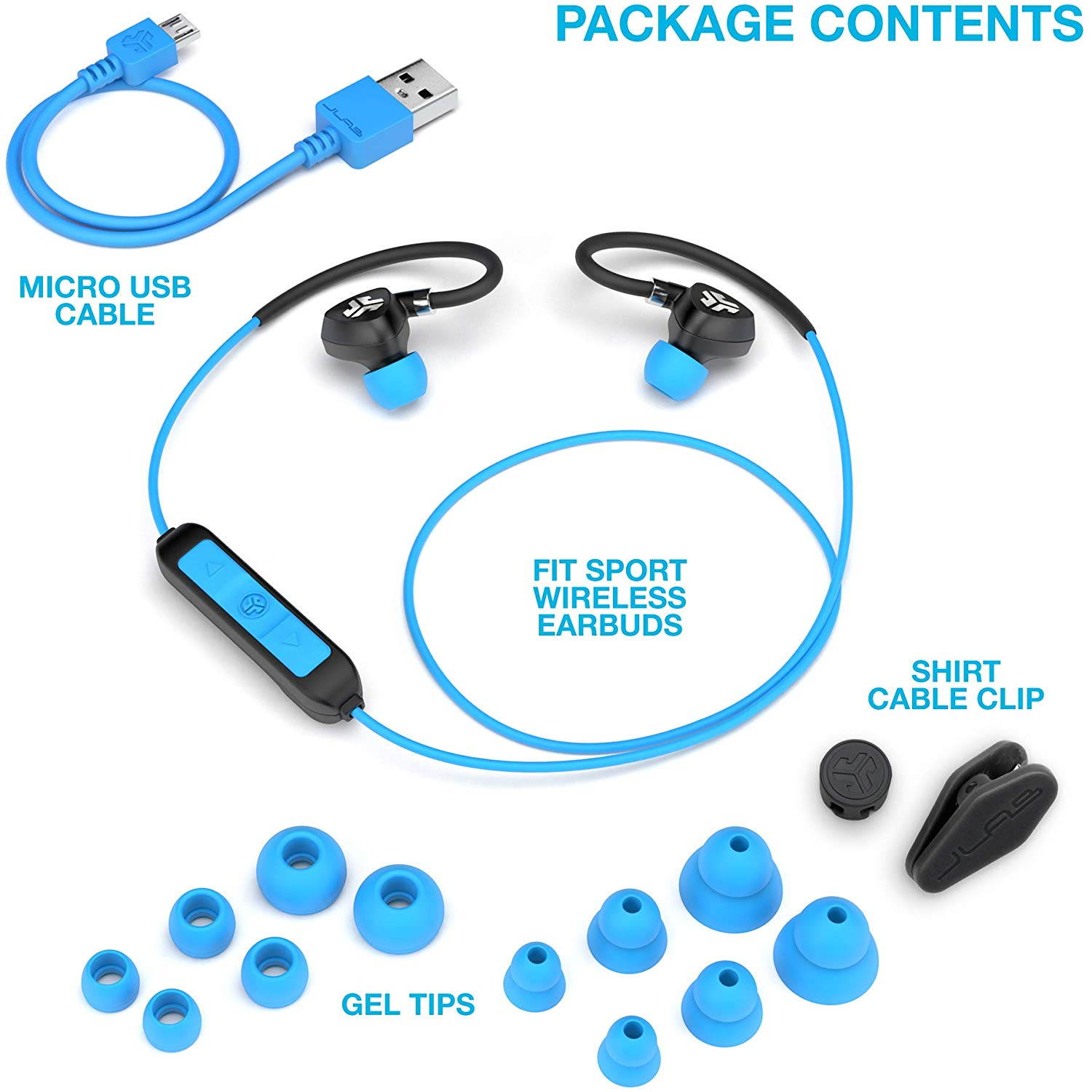 JLab Fit 2.0 Bluetooth Sport Earbuds