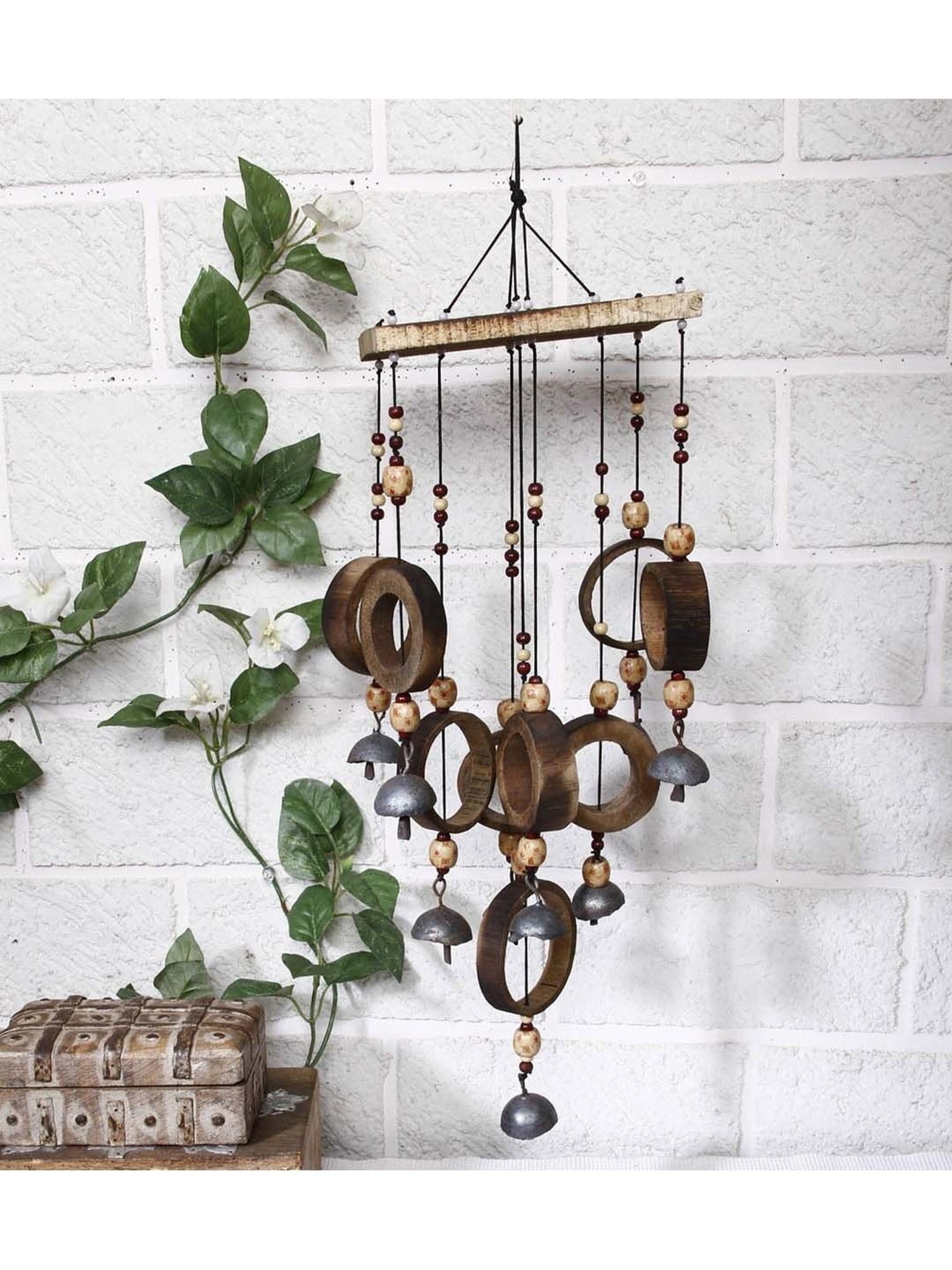 Unravel India Brown Bamboo Windchime - Set of 1