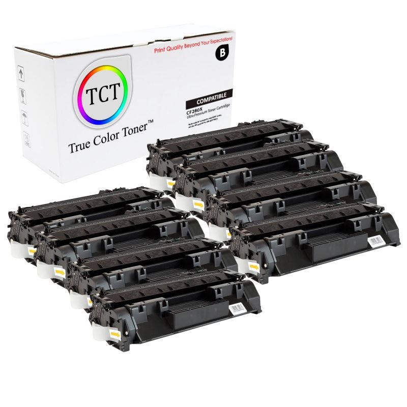 TCT Premium Compatible Toner Cartridge Replacement for HP 80X CF280X Black High Yield works with HP LaserJet Pro 400 M401A M401D M401N, M401DN M401DNE M401DW MFP Printers (6,900 Pages) - 2 Pack