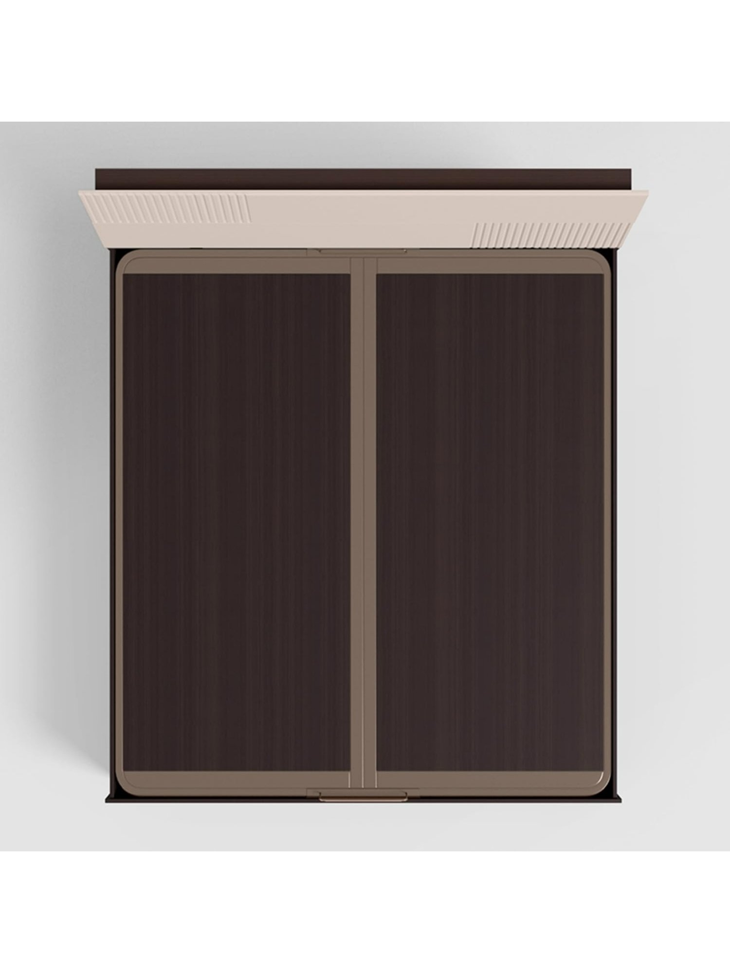 Godrej Interio Flutes Wee Cream Engineered Wood Queen Size Bed with Hydraulic Storage