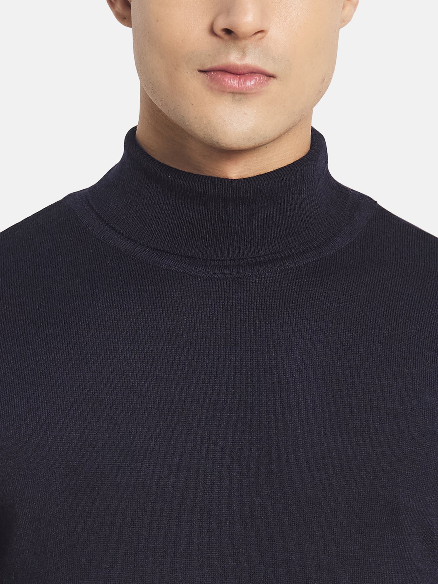 METTLE Navy Round Neck Sweater