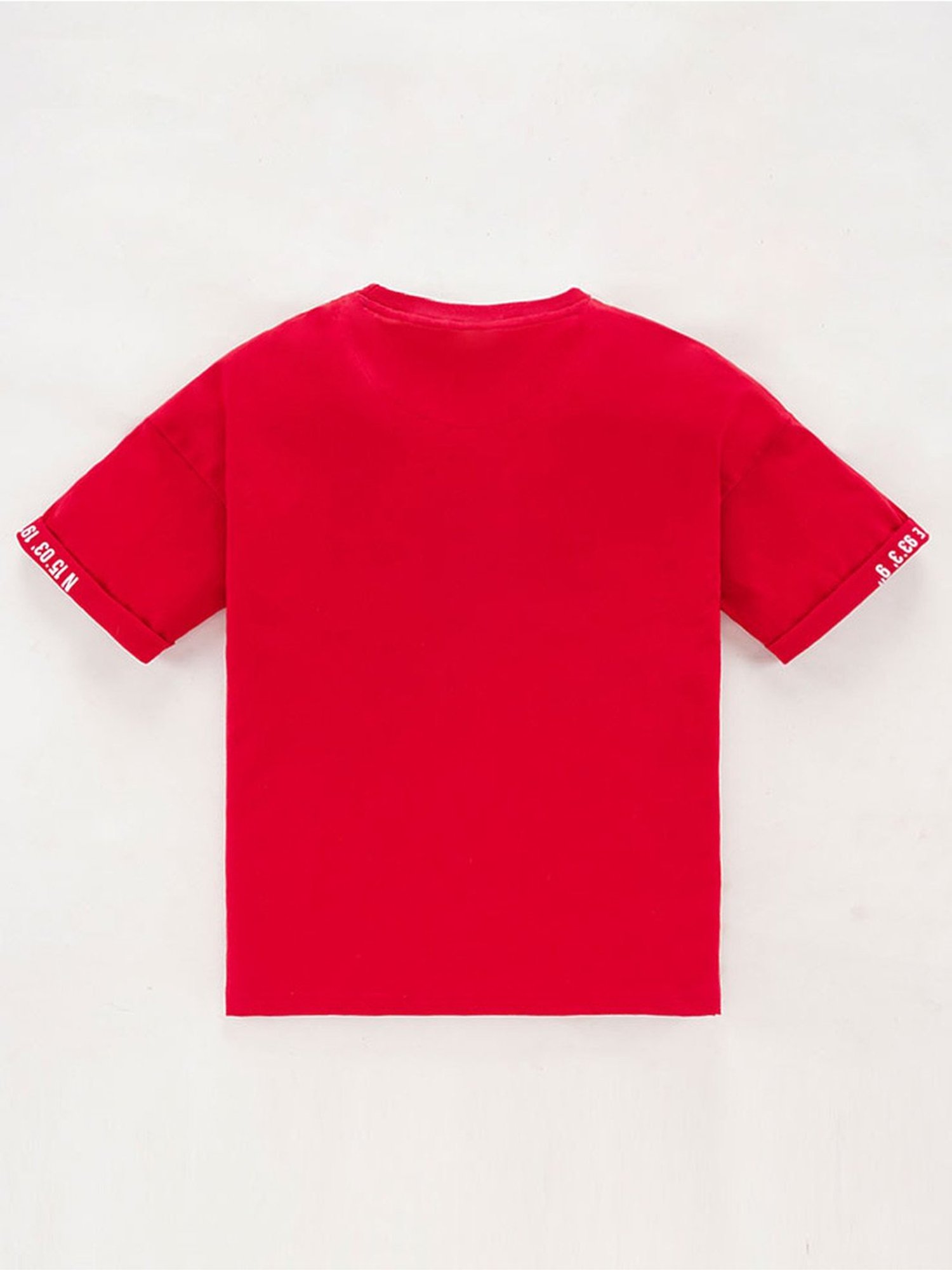 Edheads Kids Red Cotton Printed T-Shirt