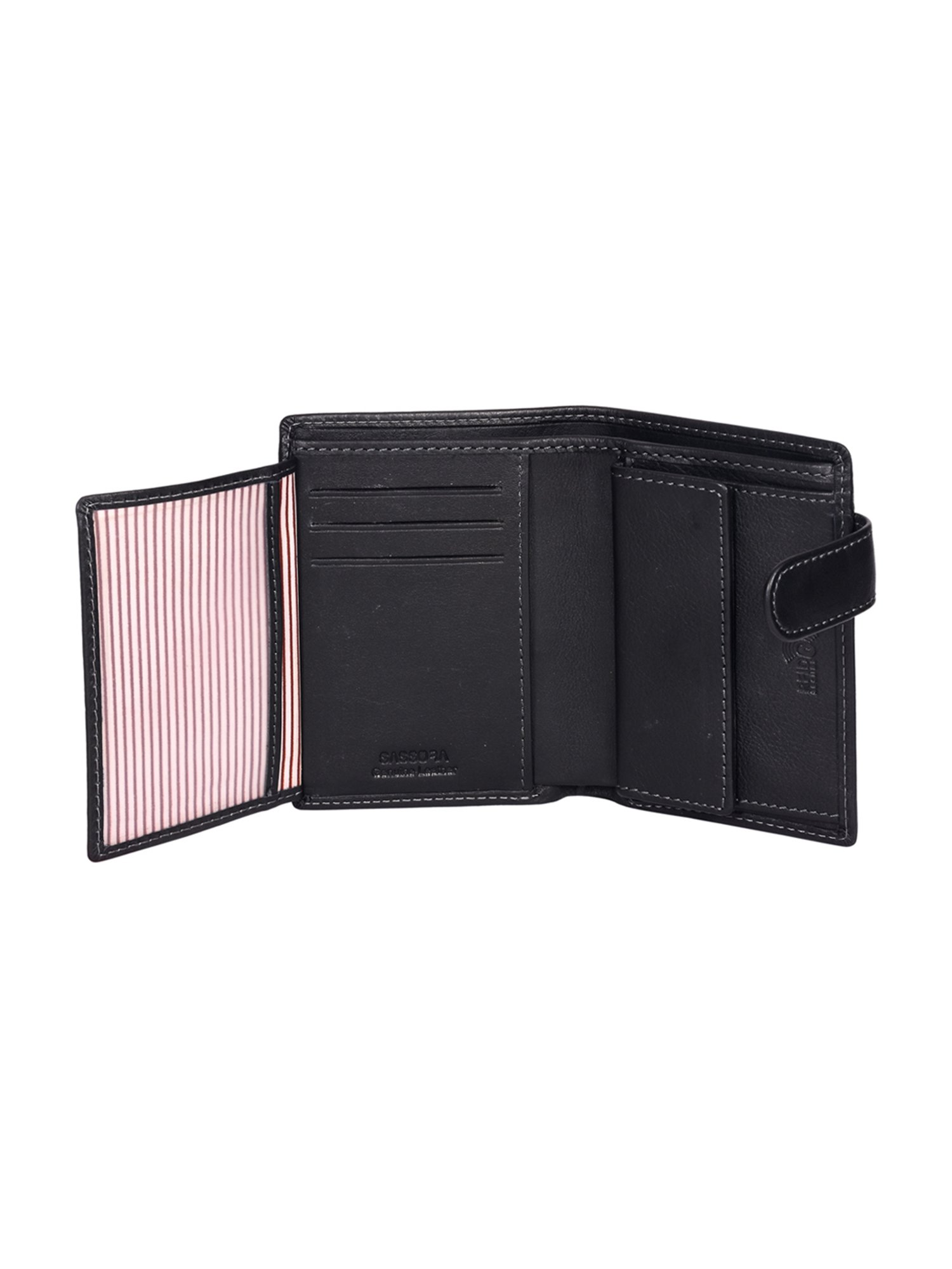 SASSORA Pablo Black Medium Leather Notecase