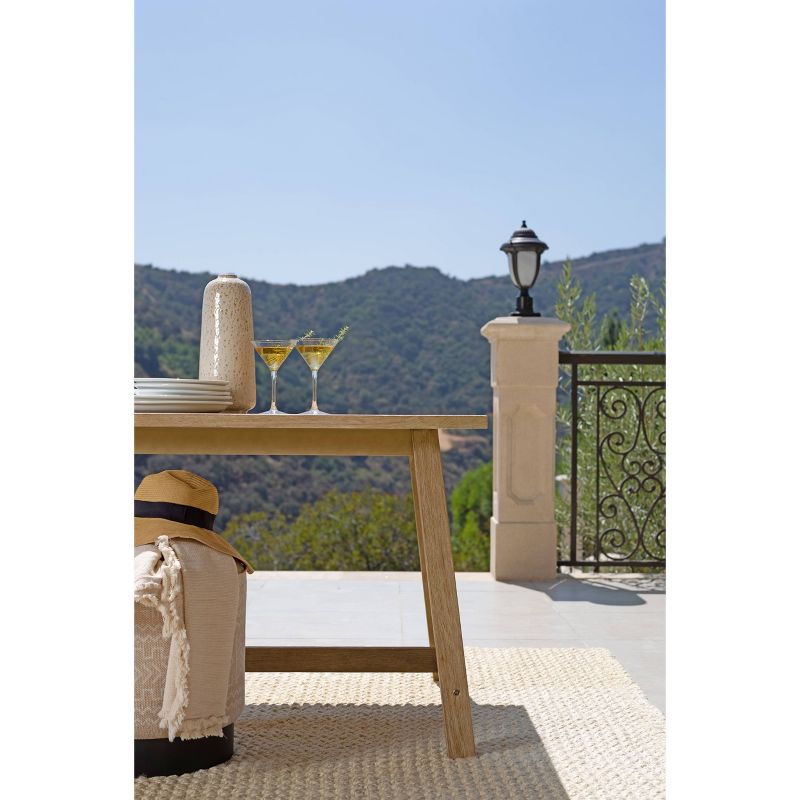 Sierra Outdoor Eucalyptus Wood Rectangular Outdoor Dining Table - Light Brown - Coaster