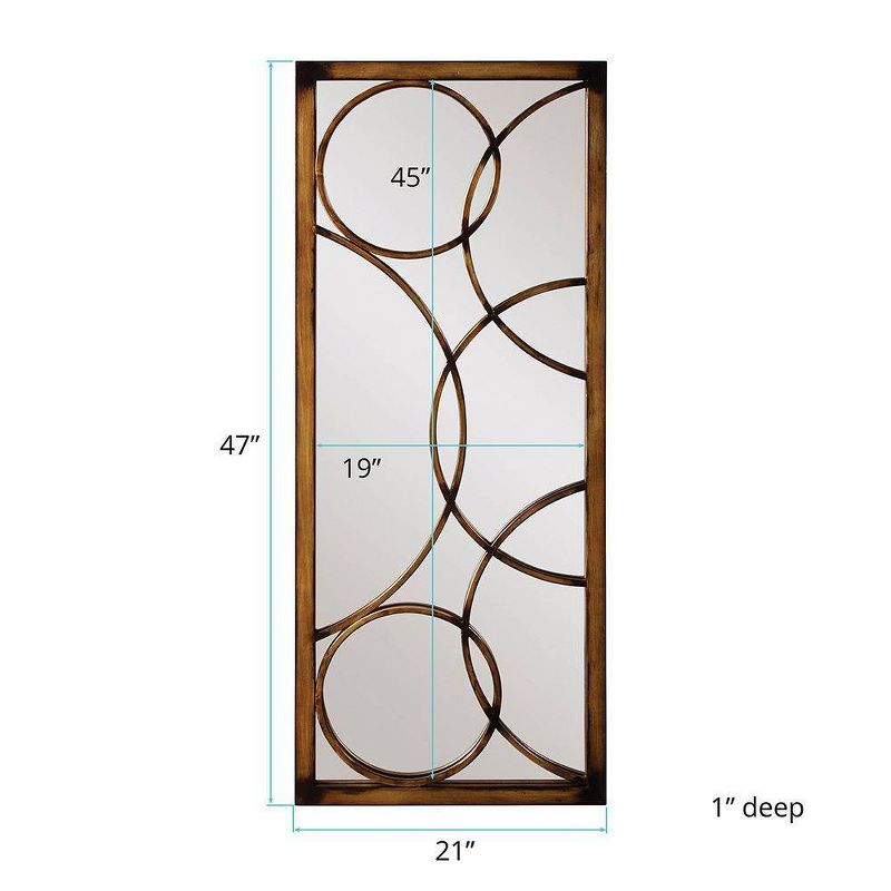 Rectangle Brittany Decorative Wall Mirror Brown - Howard Elliott