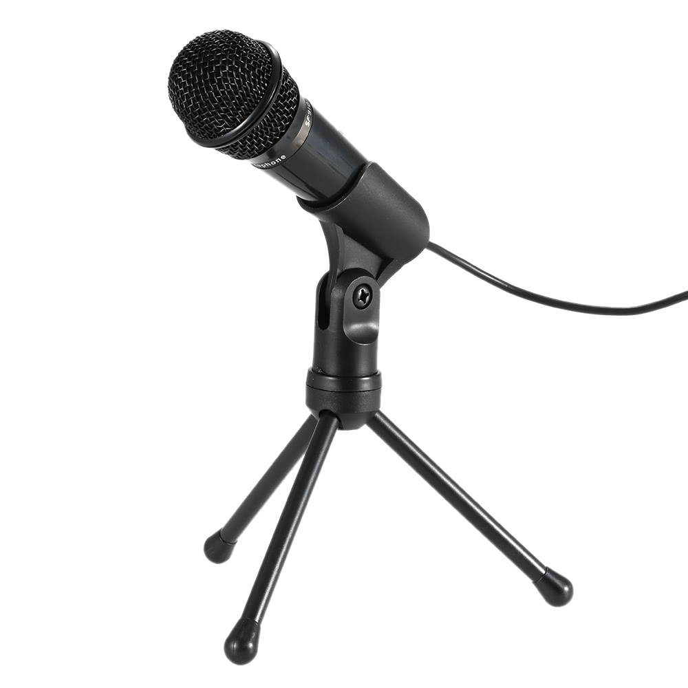 SF-910 Professional 3.5mm Condenser Microphone  Sound Studio Podcast w/ Stand For Skype Desktop PC Notebook