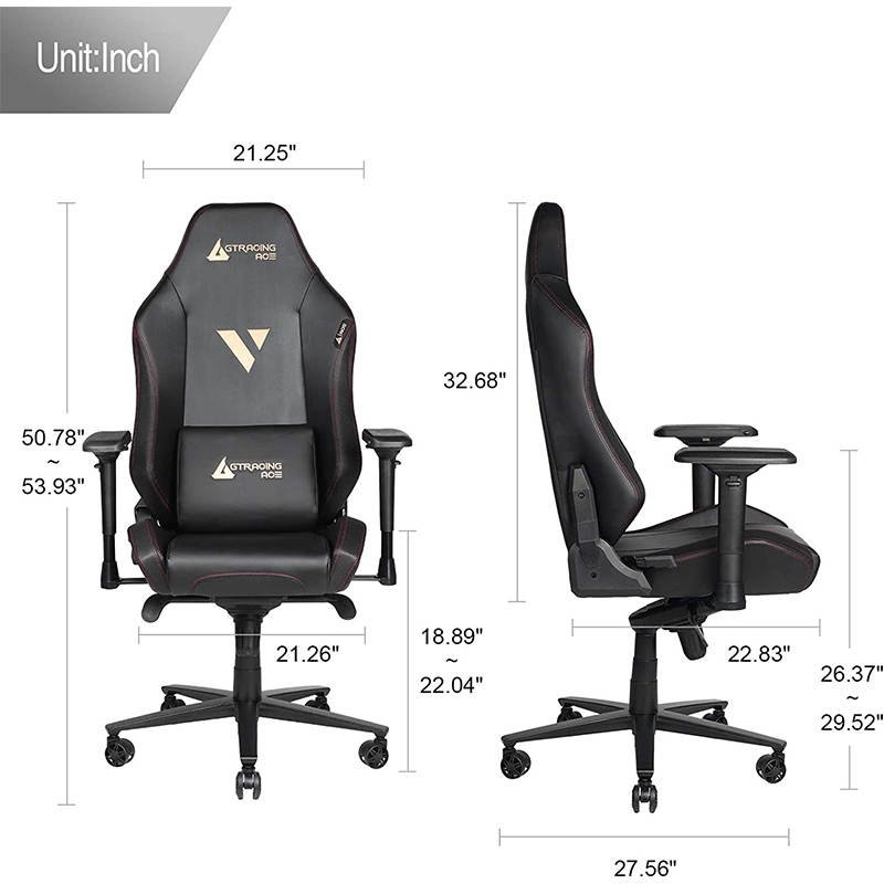 GTRACING Premium Gaming Chair Big and Tall 350lb, Ergonomic Computer Chair with Recliner, Swivel, Tilt, 4D Armrests, High Backrest, Rocker Seat Height Adjustment Mechanisms