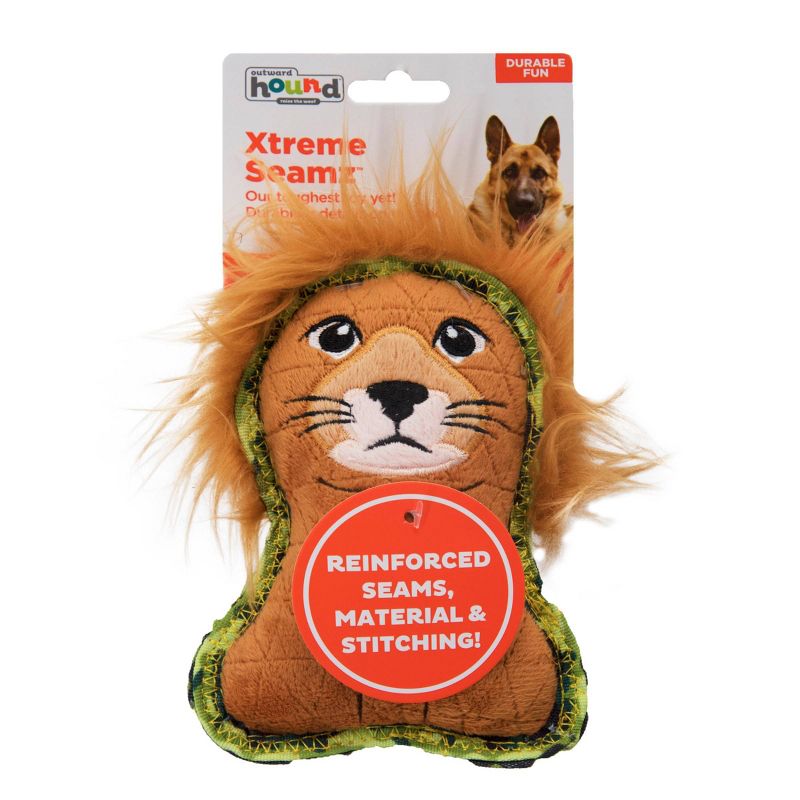 Outward Hound Xtreme Seamz Lion Dog Toy - S