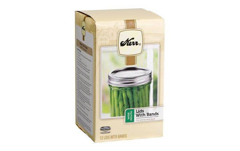 Kerr 12ct Wide Mouth Canning Jar Caps