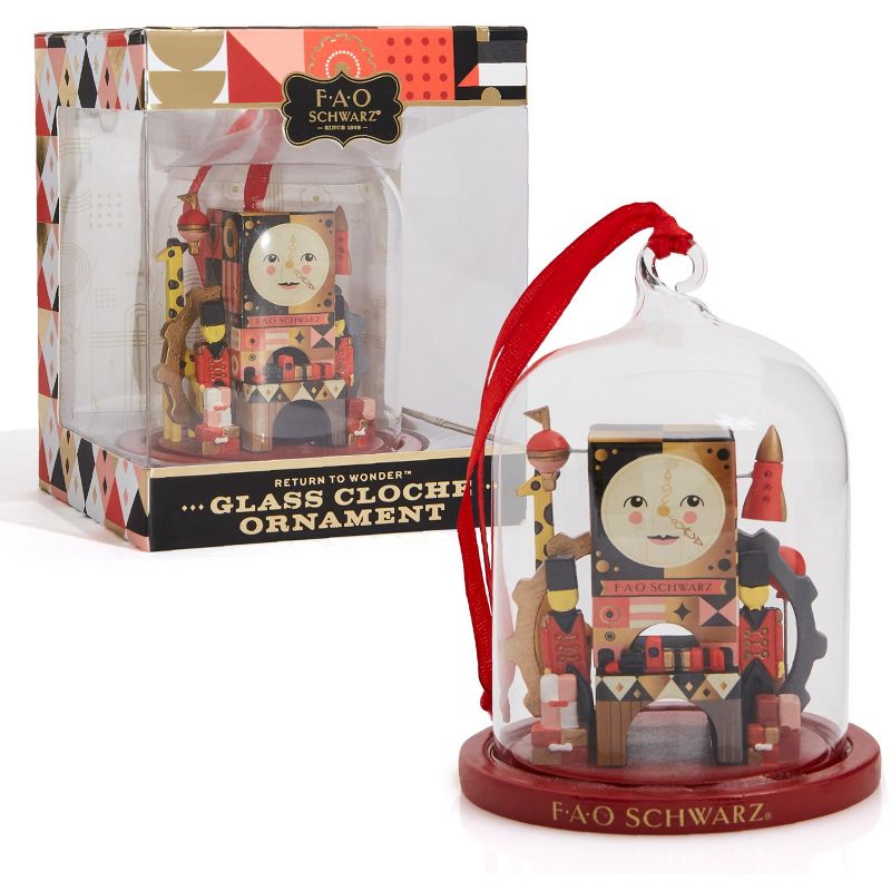 FAO Schwarz Glass Cloche Ornament