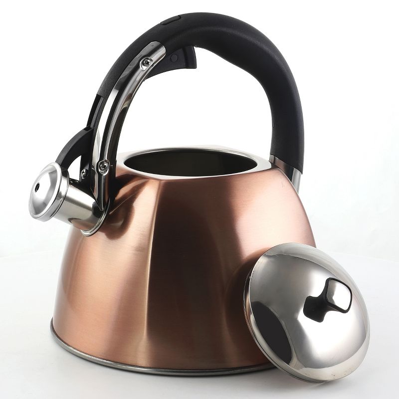 Mr Coffee Belgrove 2.5 Quart Whistling Tea Kettle in Copper