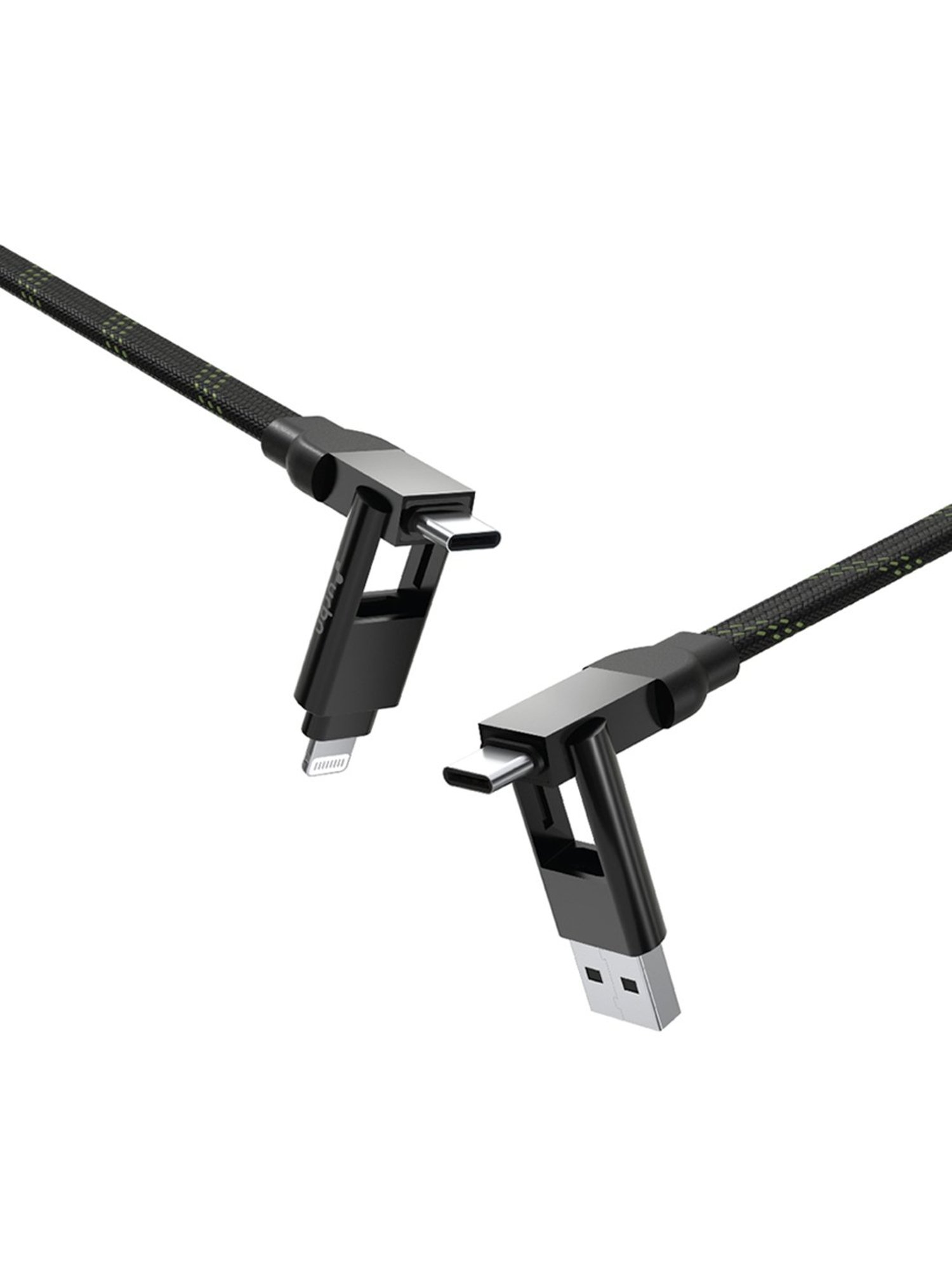 URBN 4 in 1 Quad Cable, Apple MFi Certified Type C to Lightning, USB to LTG,Type C to C (Camo)