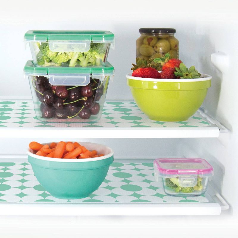 Mindfull 13" x 15' Antimicrobial Polka Dot Fridge Liner Blue