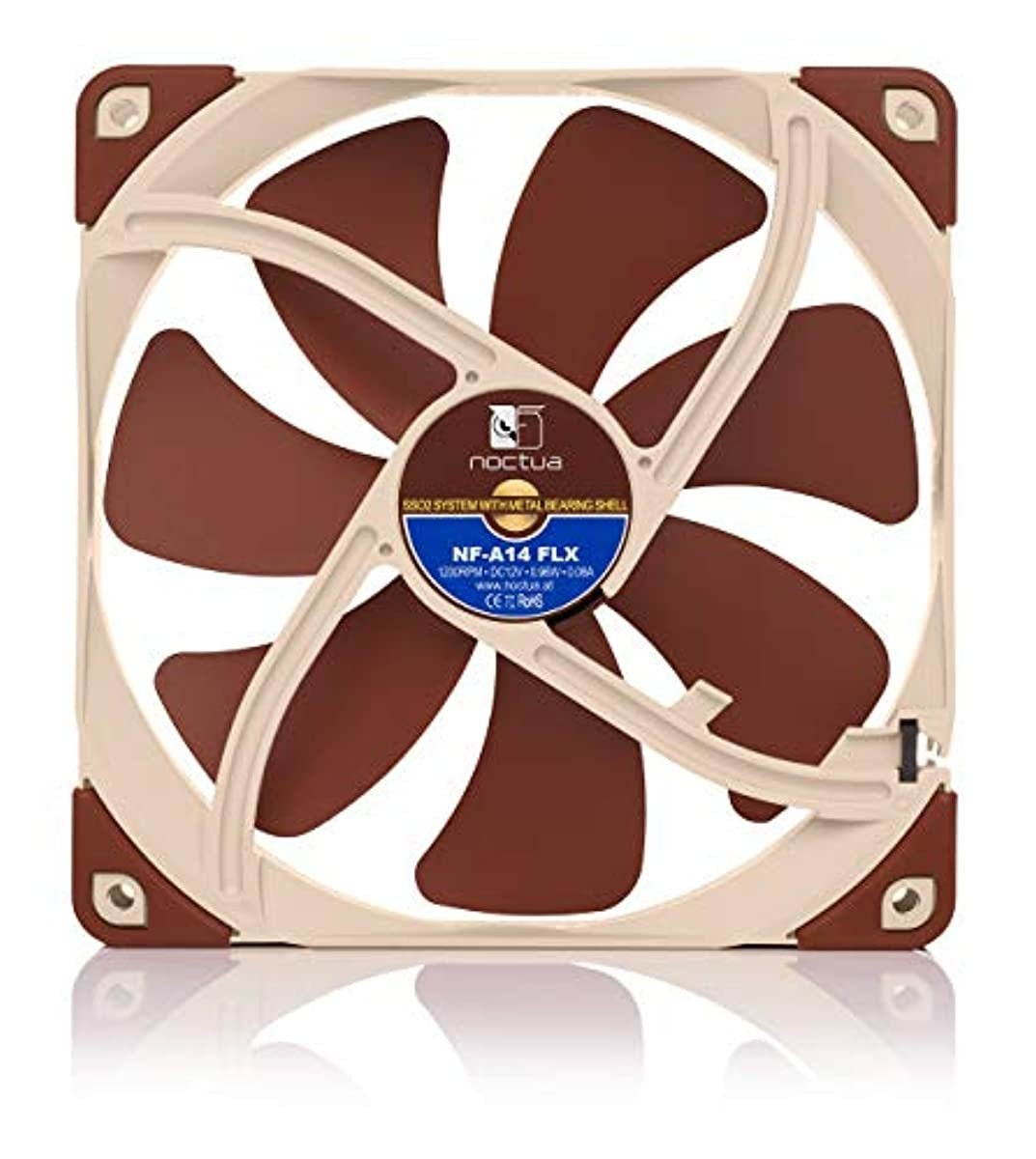 Noctua NF-A14 FLX, Premium Quiet Fan, 3-Pin (140mm, Brown)