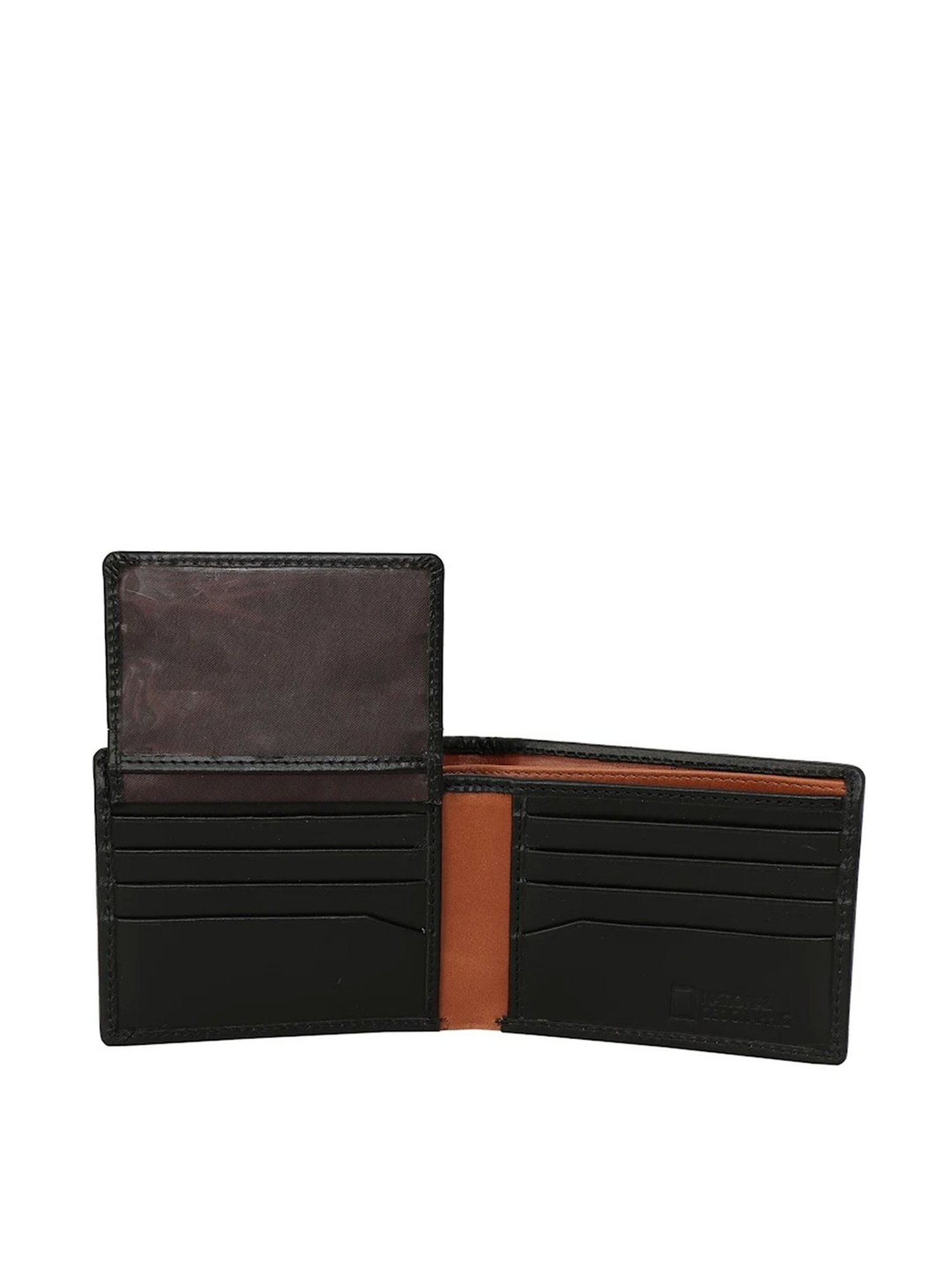 National Geographic Tan Solid Rfid Bi-Fold Wallet for Men