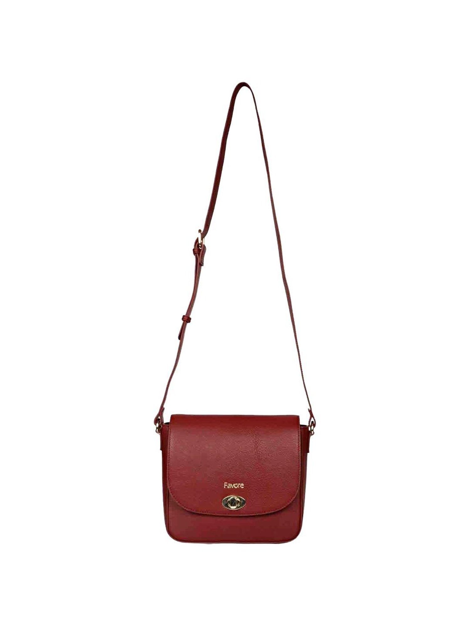 Saint G Red Solid Small Sling Handbag