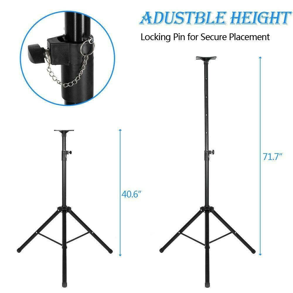 2X Pro Audio DJ Universal Pa Speaker Adjustable Tripod Pole Mount Speaker Stand