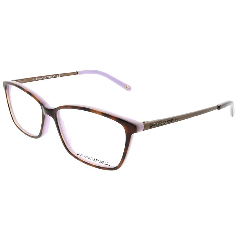 Banana Republic  DX1 Unisex Rectangle Eyeglasses Havana Violet 53mm