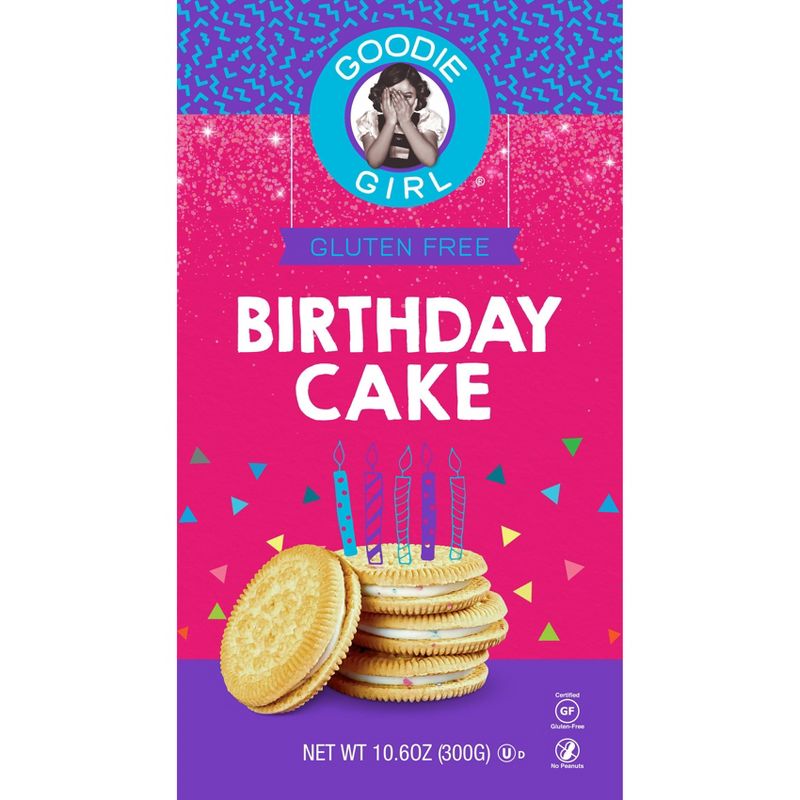 Goodie Girl Gluten Free Birthday Cake Creme Cookies - 10.6oz