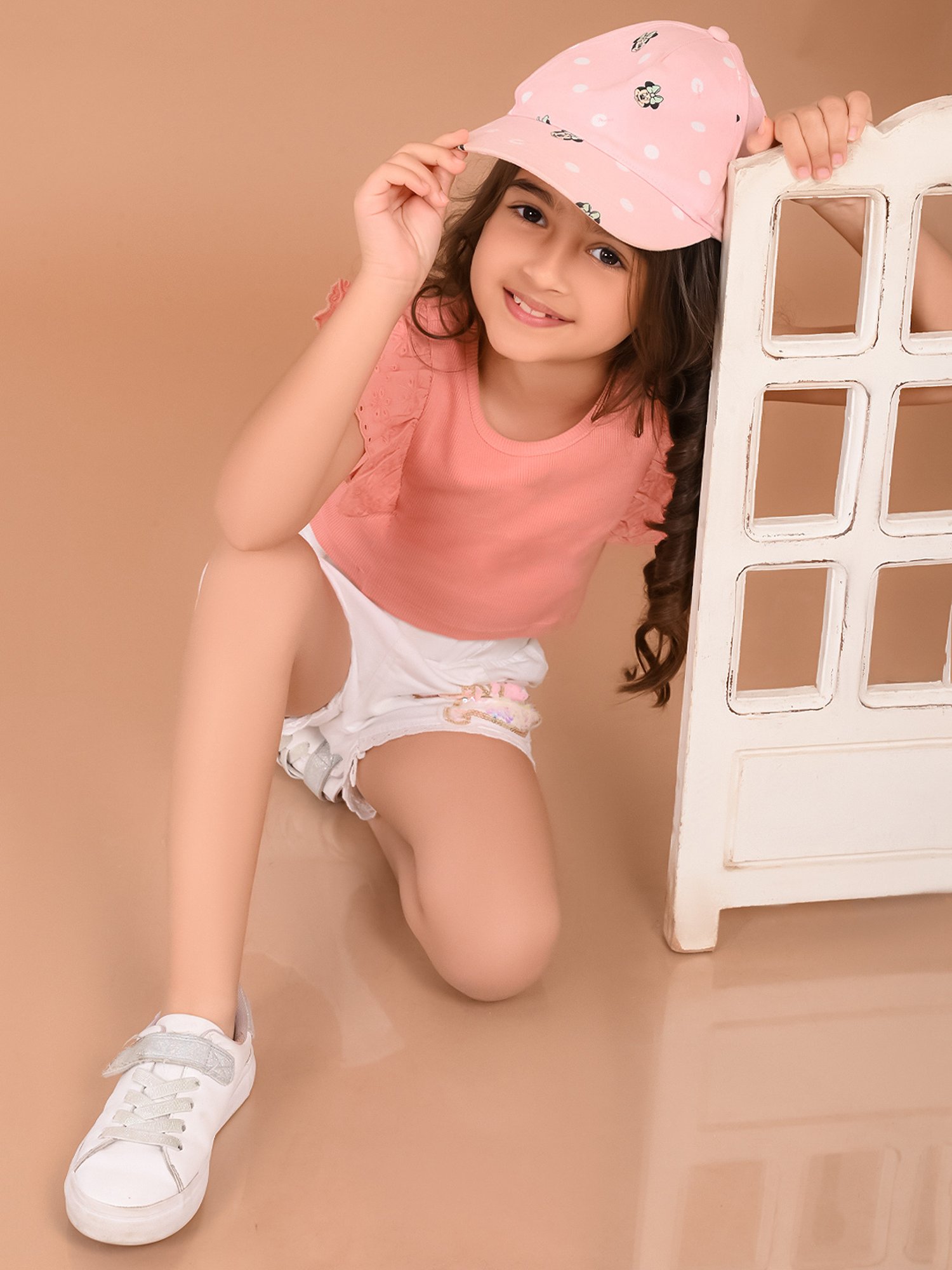 LilPicks Kids Yellow Solid Crop Top