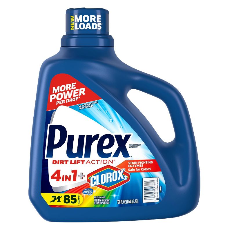 Purex Original Fresh Scent Plus Clorox2 Stain Fighting Enzymes HE Liquid Laundry Detergent - 128 fl oz