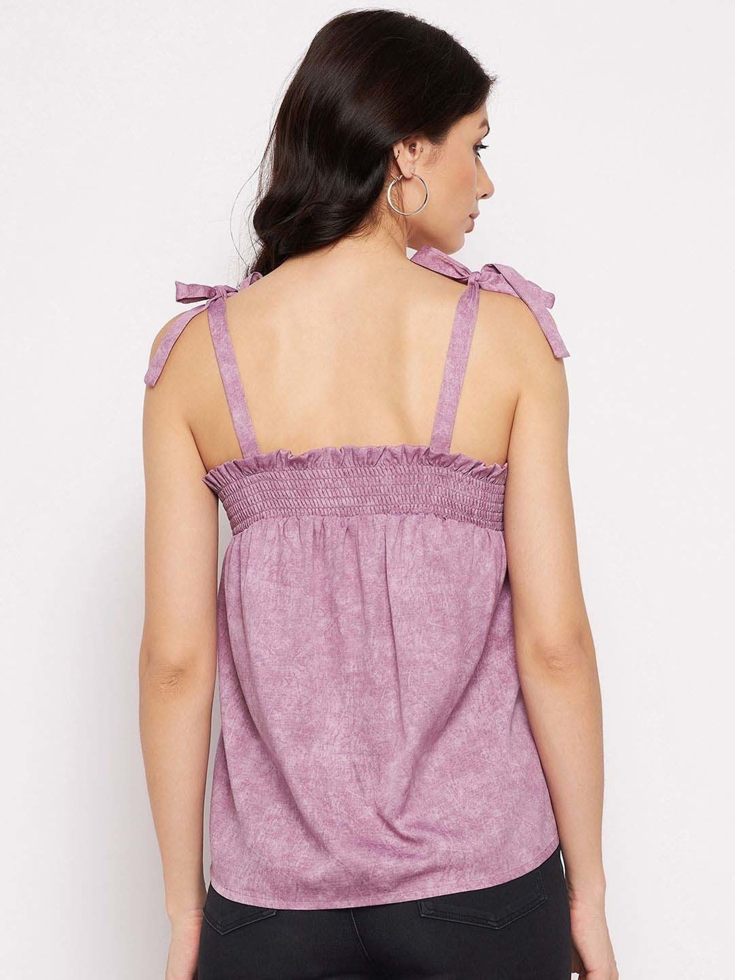 PURYS Purple Regular Fit Top